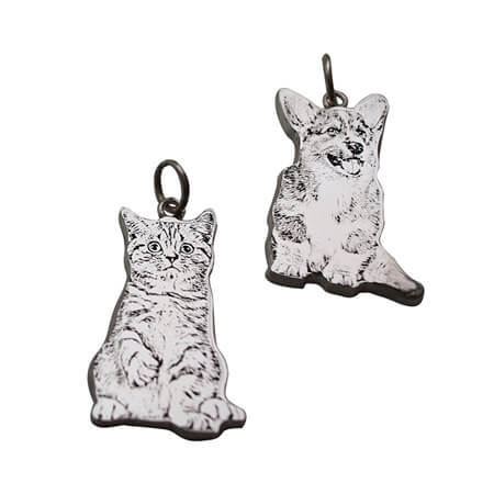 Personalised charms with pet pictures engraved pendant wholesale suppliers and manufacturers